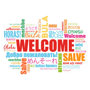 Willkommen T - Shirt der verschiedenen Sprachen