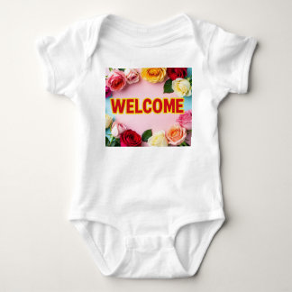 Willkommen und danke auf baby strampler