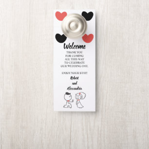 Willkommen und stören Sie nicht das Hochzeitspaar Türanhänger