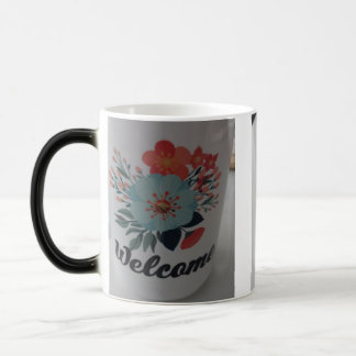 Willkommen Vintage-Blumen-Tasse Verwandlungstasse