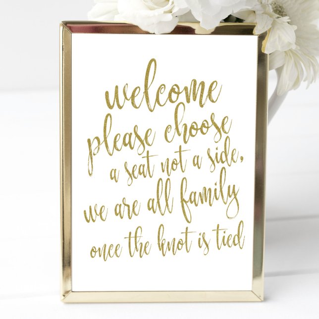 Willkommen Wählen Sie einen Platz, kein Side Gold  Poster (Von Creator hochgeladen)