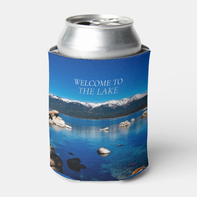 Willkommen, was am See passiert, am See Bleibe Dosenkühler (Kanne Vorderseite)