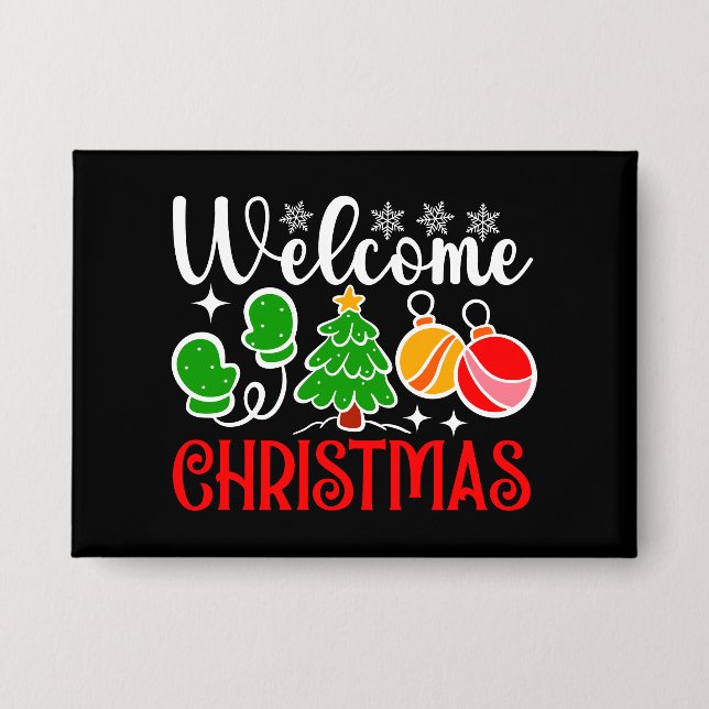 Willkommen Weihnachten-63758 Button (Vorderseite)