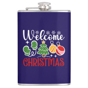 Willkommen Weihnachten-63758 Flachmann