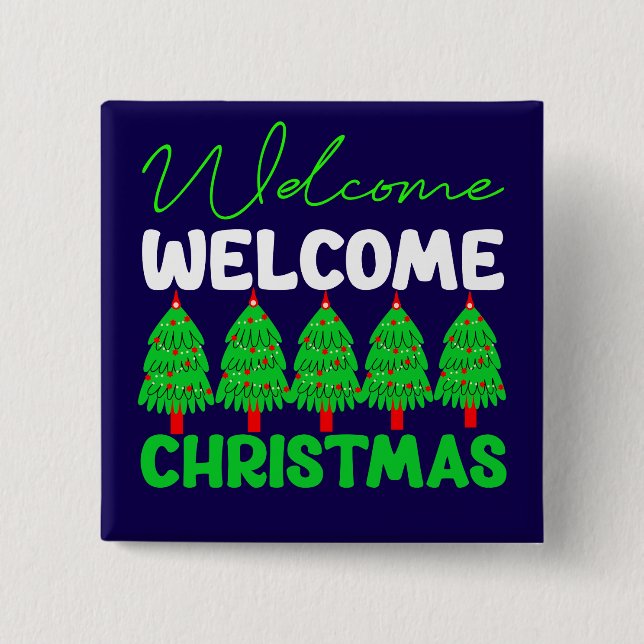 Willkommen Weihnachten-85600 Button (Vorderseite)