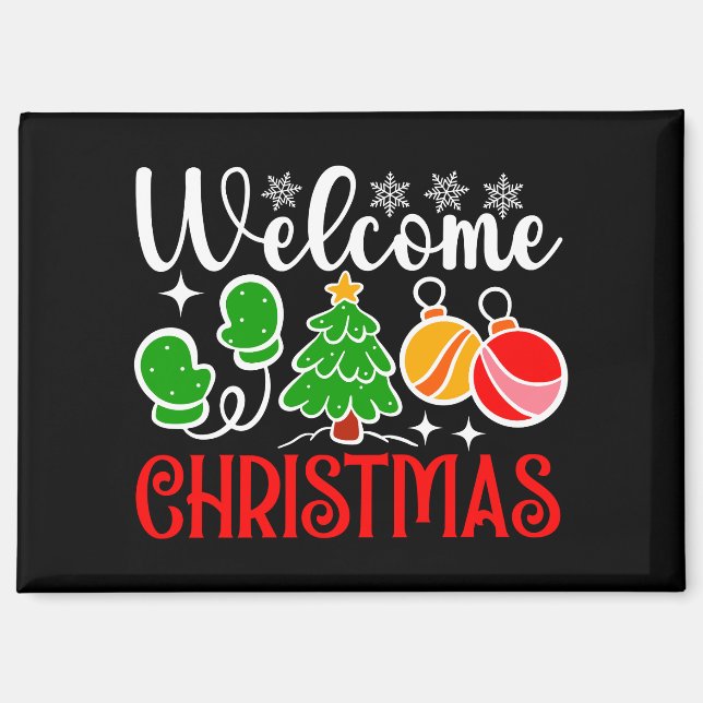 Willkommen Weihnachten Magnet (Vorderseite)