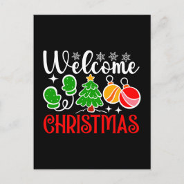 Willkommen Weihnachten Postkarte
