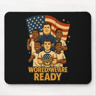 Willkommen Welt, wir sind bereit für Fußball 2026 Mousepad