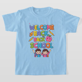 WILLKOMMEN WIEDER IN DIE SCHULE - Farbenfrohe Kind T-Shirt
