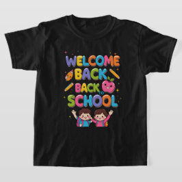 WILLKOMMEN WIEDER IN DIE SCHULE - Farbenfrohe Kind T-Shirt
