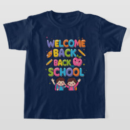 WILLKOMMEN WIEDER IN DIE SCHULE - Farbenfrohe Kind T-Shirt