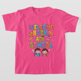 WILLKOMMEN WIEDER IN DIE SCHULE - Farbenfrohe Kind T-Shirt