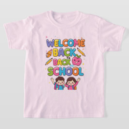 WILLKOMMEN WIEDER IN DIE SCHULE - Farbenfrohe Kind T-Shirt