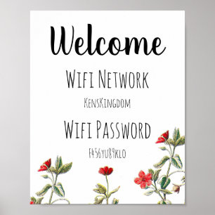 Willkommen Wifi Passwort Poster