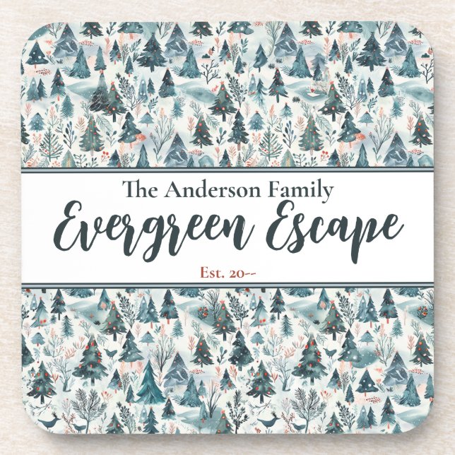 Willkommen Winter Getränkeuntersetzer (Vorderseite)