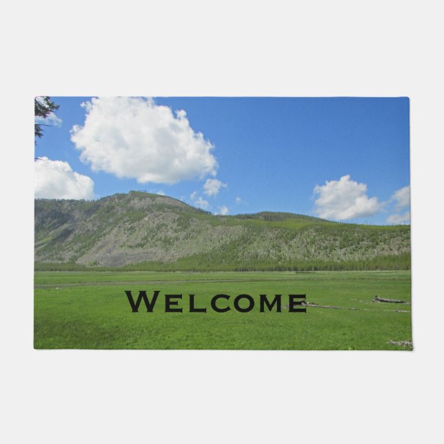 Willkommen Yellowstone Nationalpark Foto Landschaf Fußmatte (Vorderseite)