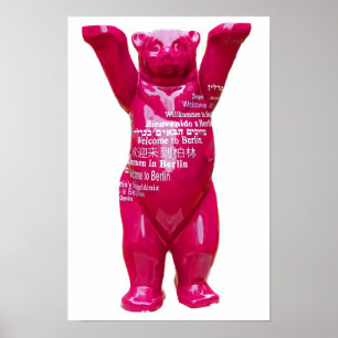 Willkommen zu Berlin-Teddybären, Weiß-Rückseite Poster