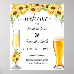 Willkommen zu Blumen und Braun Sonnenblumen Dusche Poster