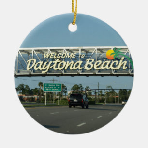 Willkommen zu Daytona Beach Keramikornament