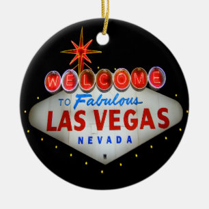 Willkommen zu fabelhafter Las Vegas-Verzierung Keramik Ornament
