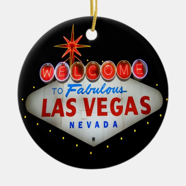 Willkommen zu fabelhafter Las Vegas-Verzierung Keramik Ornament (Vorne)
