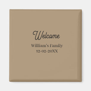 Willkommen zu Hause Familienname Haus Einweihung Magnet