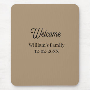 Willkommen zu Hause Familienname Haus Einweihung Mousepad