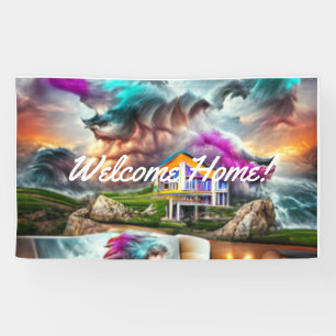 Willkommen Zu Hause individuelle Vinyl-Banner 3' x Banner