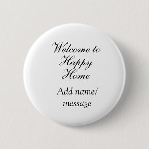 Willkommen zu Hause Seebungalow-Einweihung Name Button
