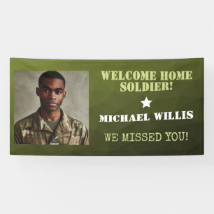 Willkommen zu Hause Soldat Benutzerdefinierter Nam Banner
