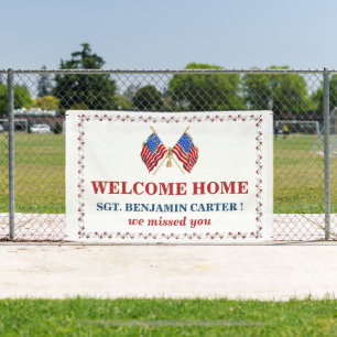 Willkommen zu Hause USA-Flagge Militär Armee Marin Banner