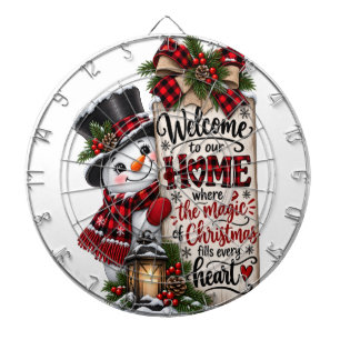 Willkommen zu Hause zu Weihnachten Dartscheibe