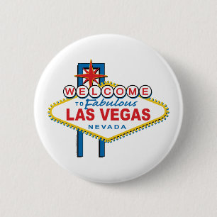 Willkommen zu Las Vegas-Zeichen Button