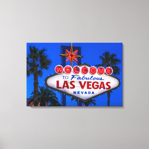 Willkommen zu Las Vegas-Zeichen Leinwanddruck