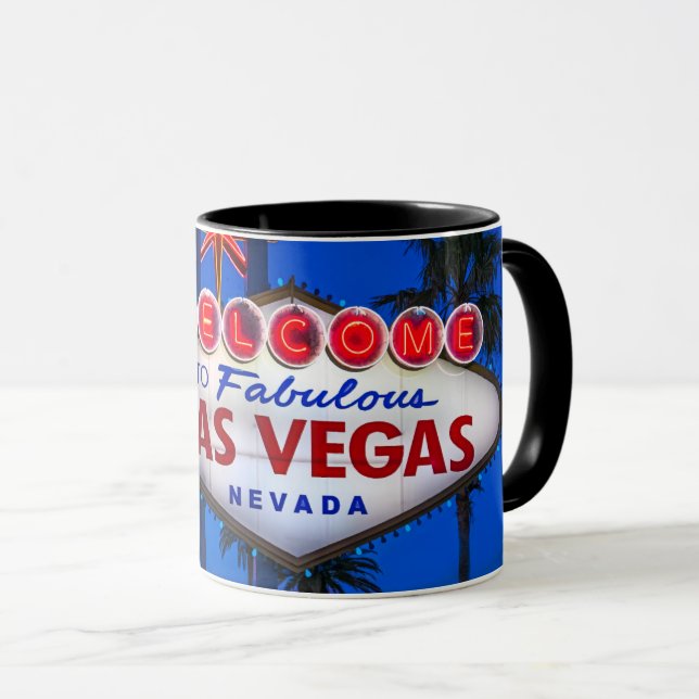 Willkommen zu Las Vegas-Zeichen Tasse (VorderseiteRechts)
