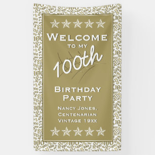 Willkommen zu meinem 100. Geburtstags-Party - Banner