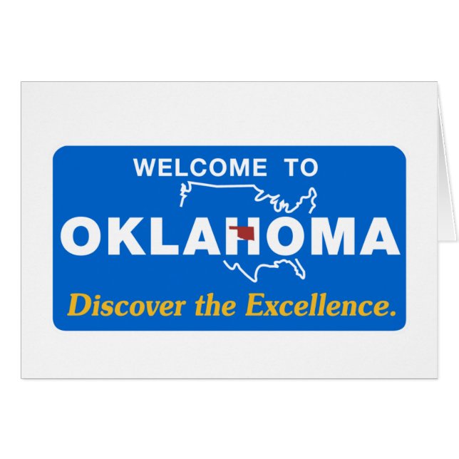 Willkommen zu Oklahoma - USA Verkehrsschild (Vorderseite (Horizontal))