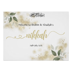 Willkommen zu unserer Nikkah - Islamische Hochzeit Poster