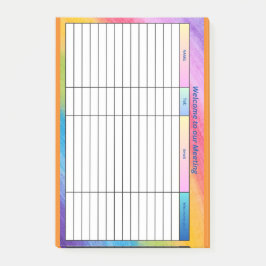 WILLKOMMEN ZU UNSERER TAGUNG POST-IT KLEBEZETTEL