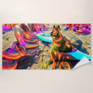 Willkommen Zuhause Beach Family German Shepherd Do Strandtuch