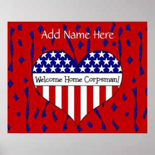 Willkommen Zuhause Corpsman! (Anpassbarer Name) Poster