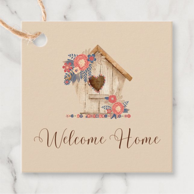 Willkommen Zuhause Realtor Herzlichen Glückwunsch Geschenkanhänger (Vorderseite)