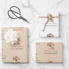 Willkommen Zuhause Realtor Herzlichen Glückwunsch Geschenkpapier Set