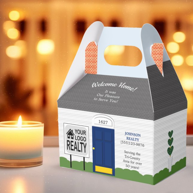 Willkommen Zuhause Realtor Logo Blue Door Geschenk Geschenkschachtel (Von Creator hochgeladen)