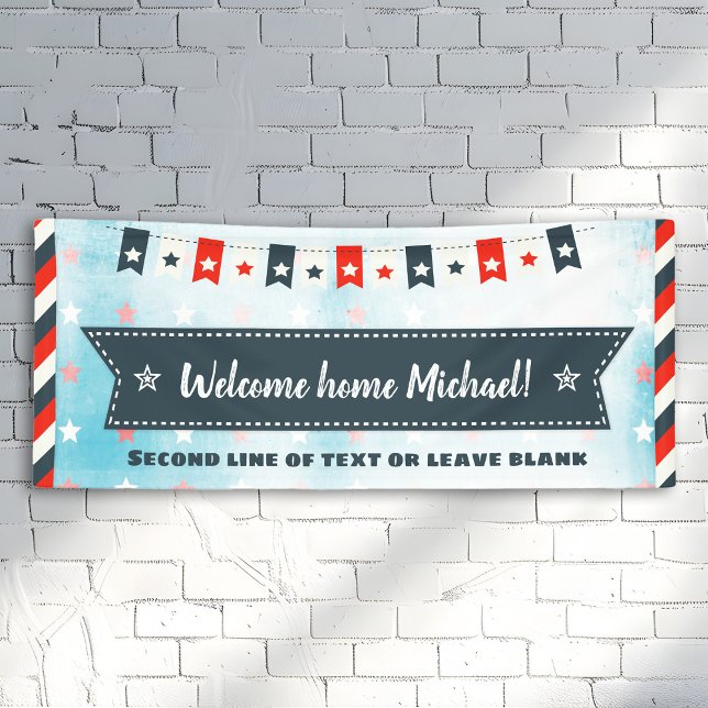 Willkommen Zuhause Rot-Weiß- und Blau-US Flagge Banner (Von Creator hochgeladen)