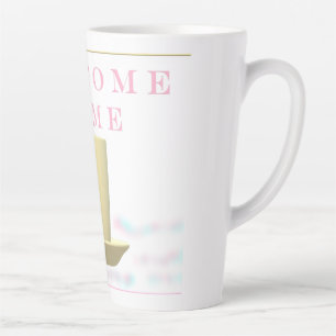 WILLKOMMEN ZUHAUSE TEACUP-DESIGN IN PASTELLFARBEN MILCHTASSE
