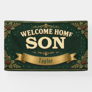 Willkommen Zuhause Weihnachten Sohn Vinylbanner 3x Banner