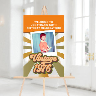 Willkommen zum 50. Geburtstag im Vintage-Stil 1976 Acrylschild