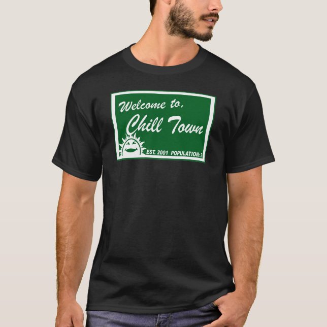 Willkommen, zum der Stadt zu kühlen T-Shirt (Vorderseite)