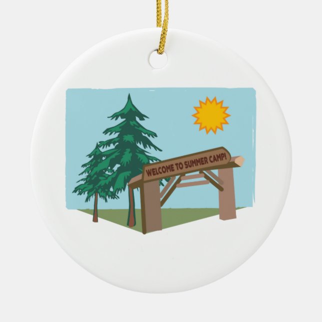 Willkommen zum Sommer-Lager! Keramikornament (Vorne)